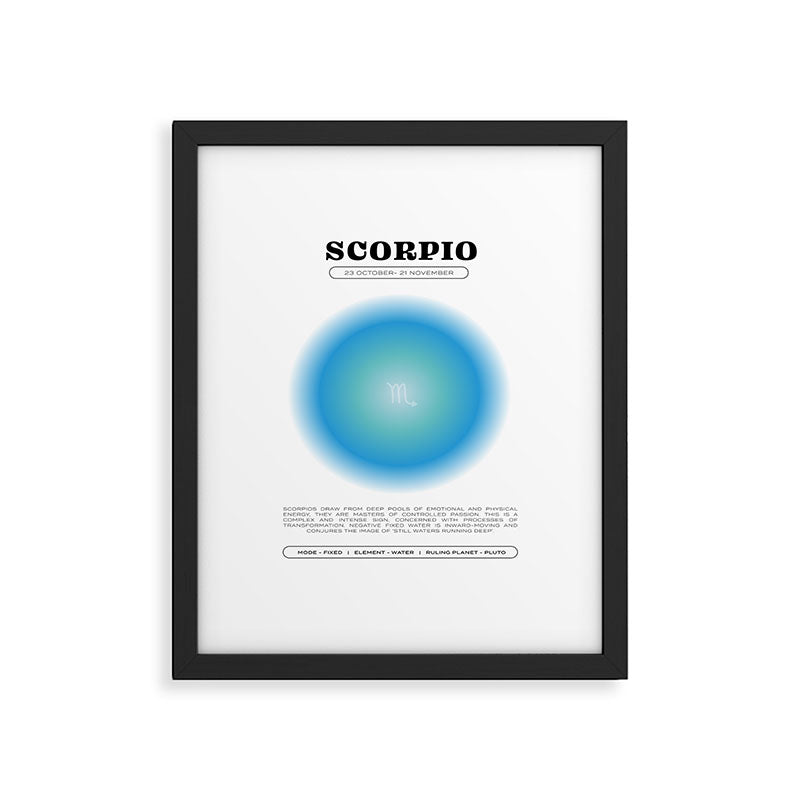 Scorpio Zodiac Aura Print Framed Art Print Gallery Image 5