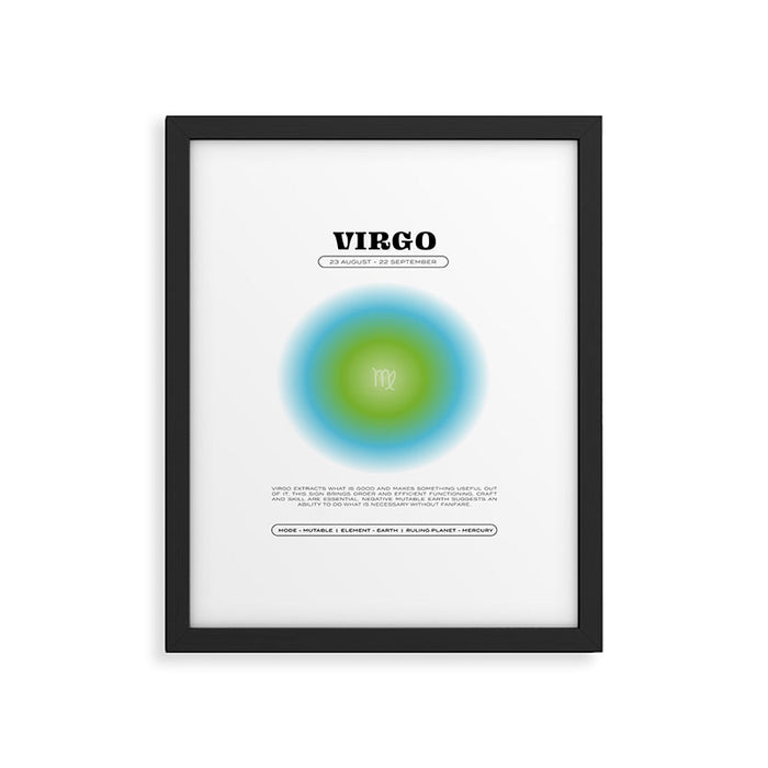 Virgo Zodiac Aura Print Framed Art Print Gallery Image 1