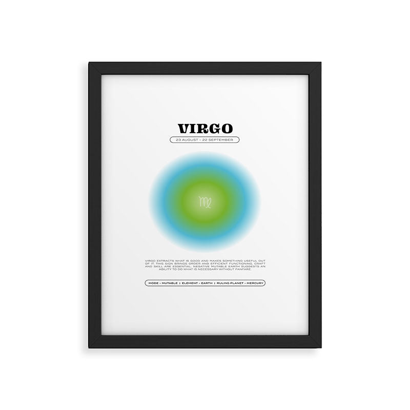 Virgo Zodiac Aura Print Framed Art Print Gallery Image 5