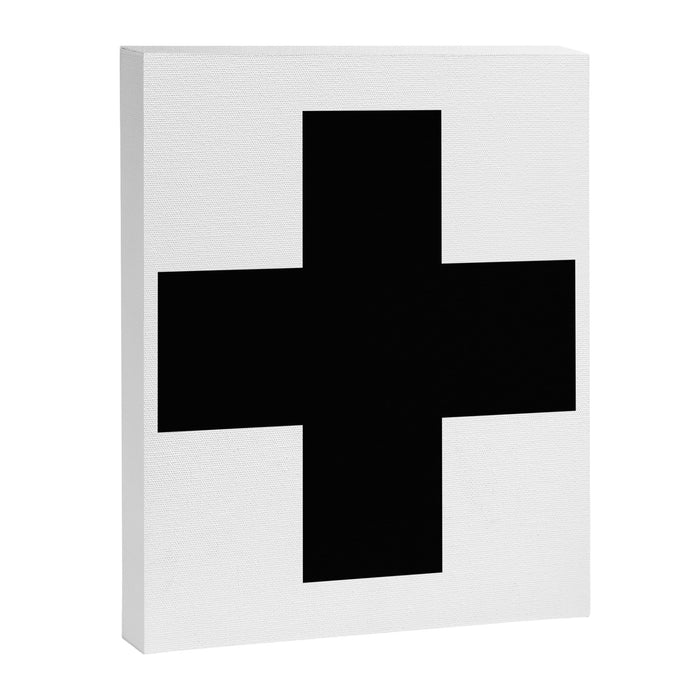 Black Swiss Cross  Canvas Print Gallery Image 1