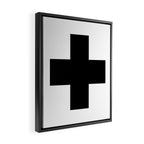 Black Swiss Cross  Framed Canvas Print Gallery Image 2