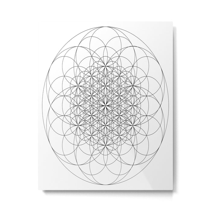 Flower of life sacred geometry Metal Print Gallery Image 1