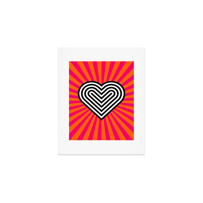 Pop art heart Art Print Gallery Image 1