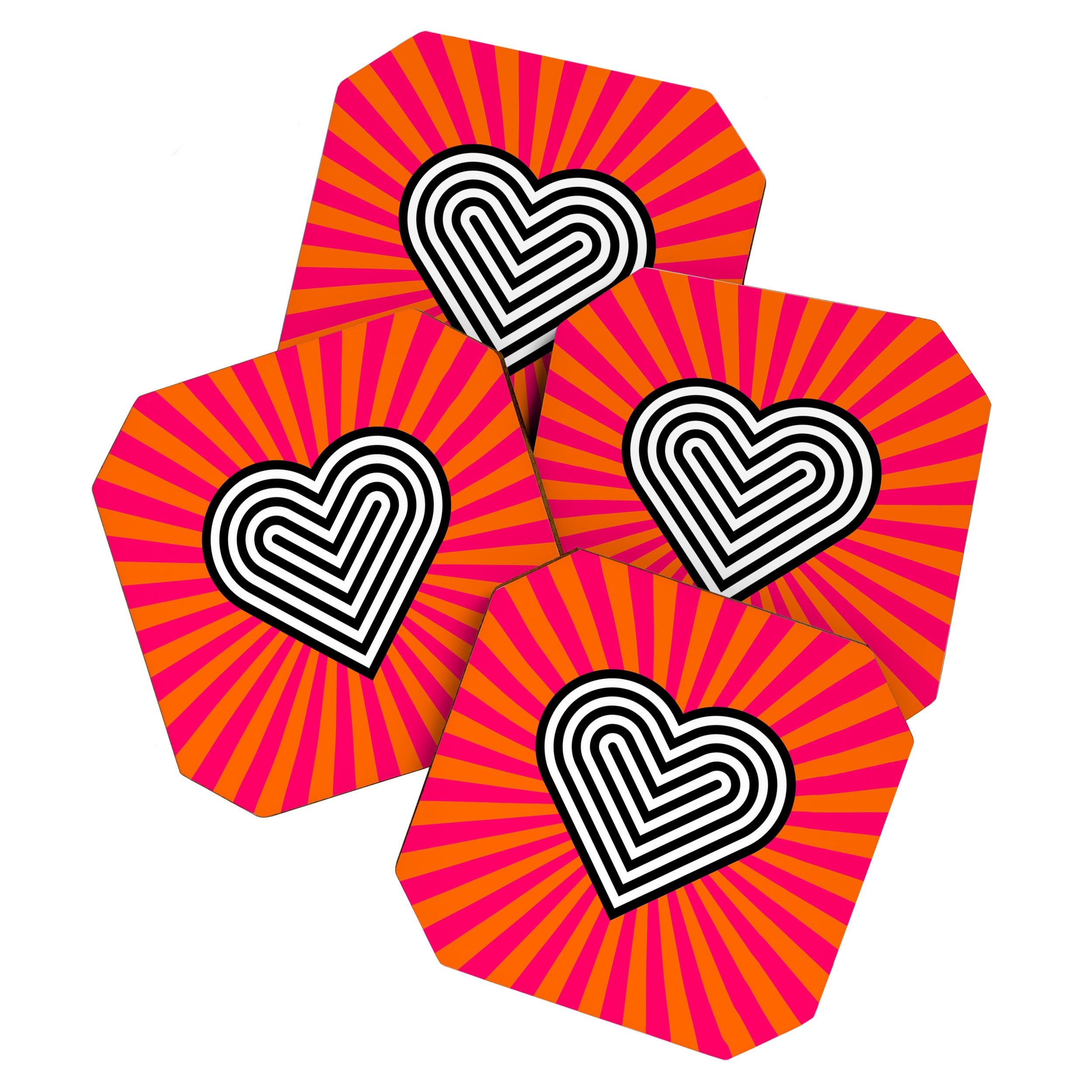 Pop art heart Coaster Gallery Image 1