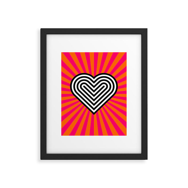 Pop art heart Framed Art Print Gallery Image 6