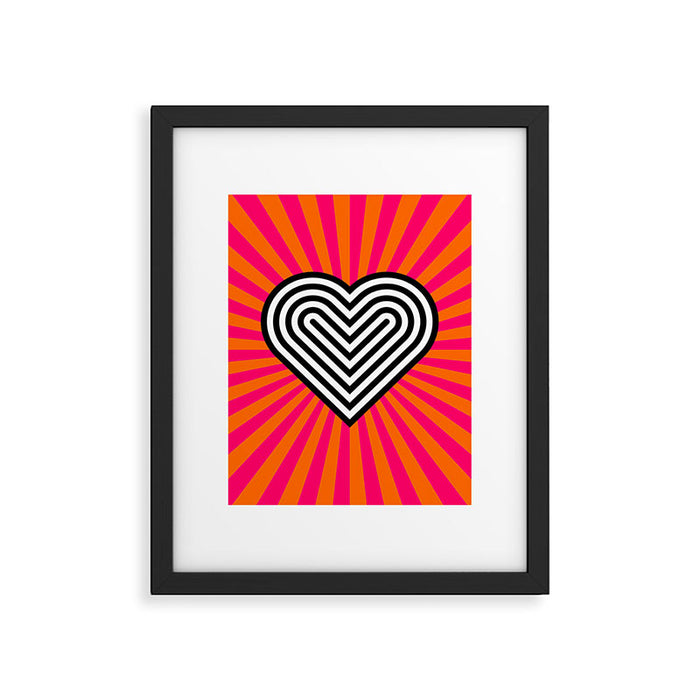 Pop art heart Framed Art Print Gallery Image 1