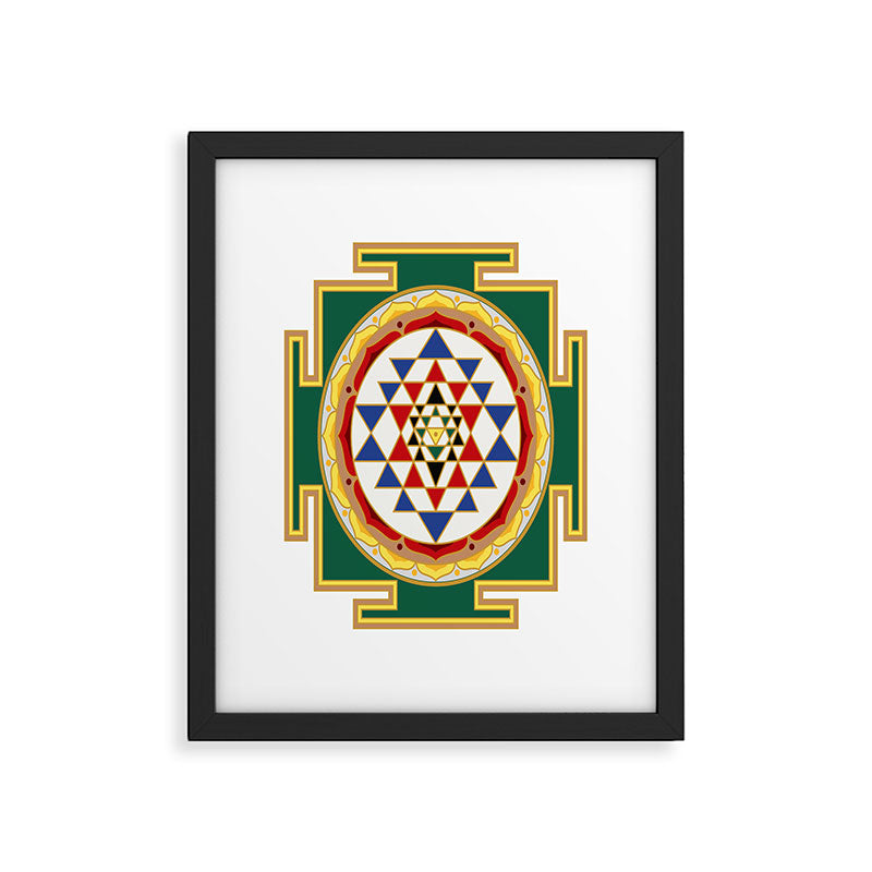 Sri Yantra colored Framed Art Print Gallery Image 6