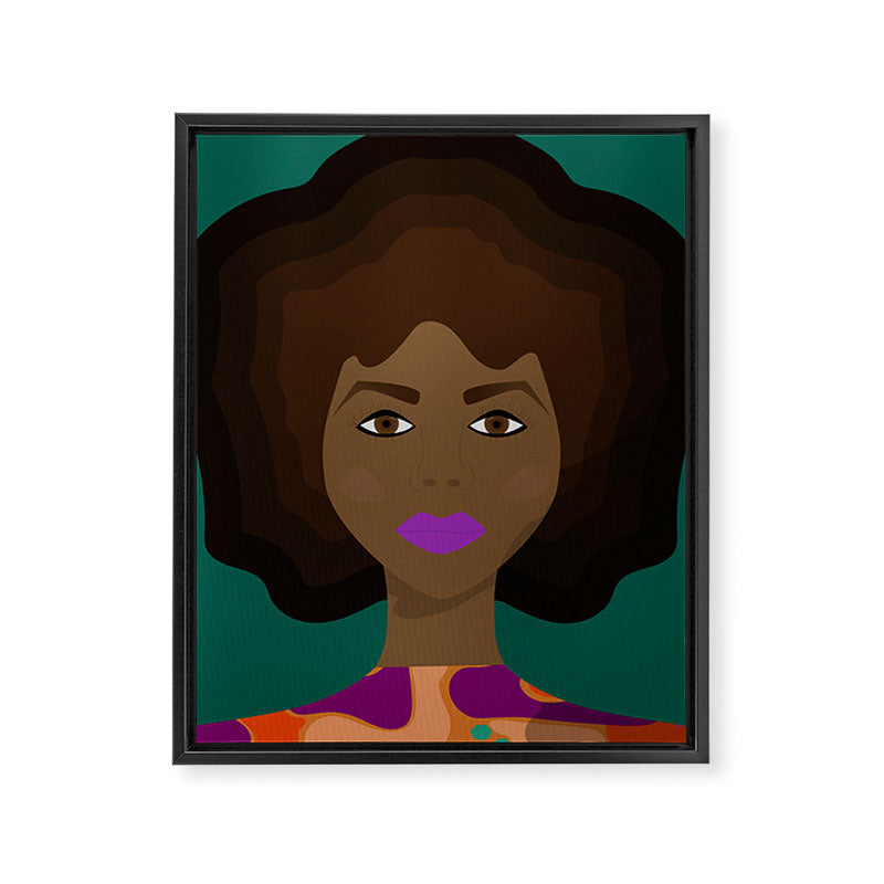 Fro melanin goddess Framed Canvas Print Gallery Image 6