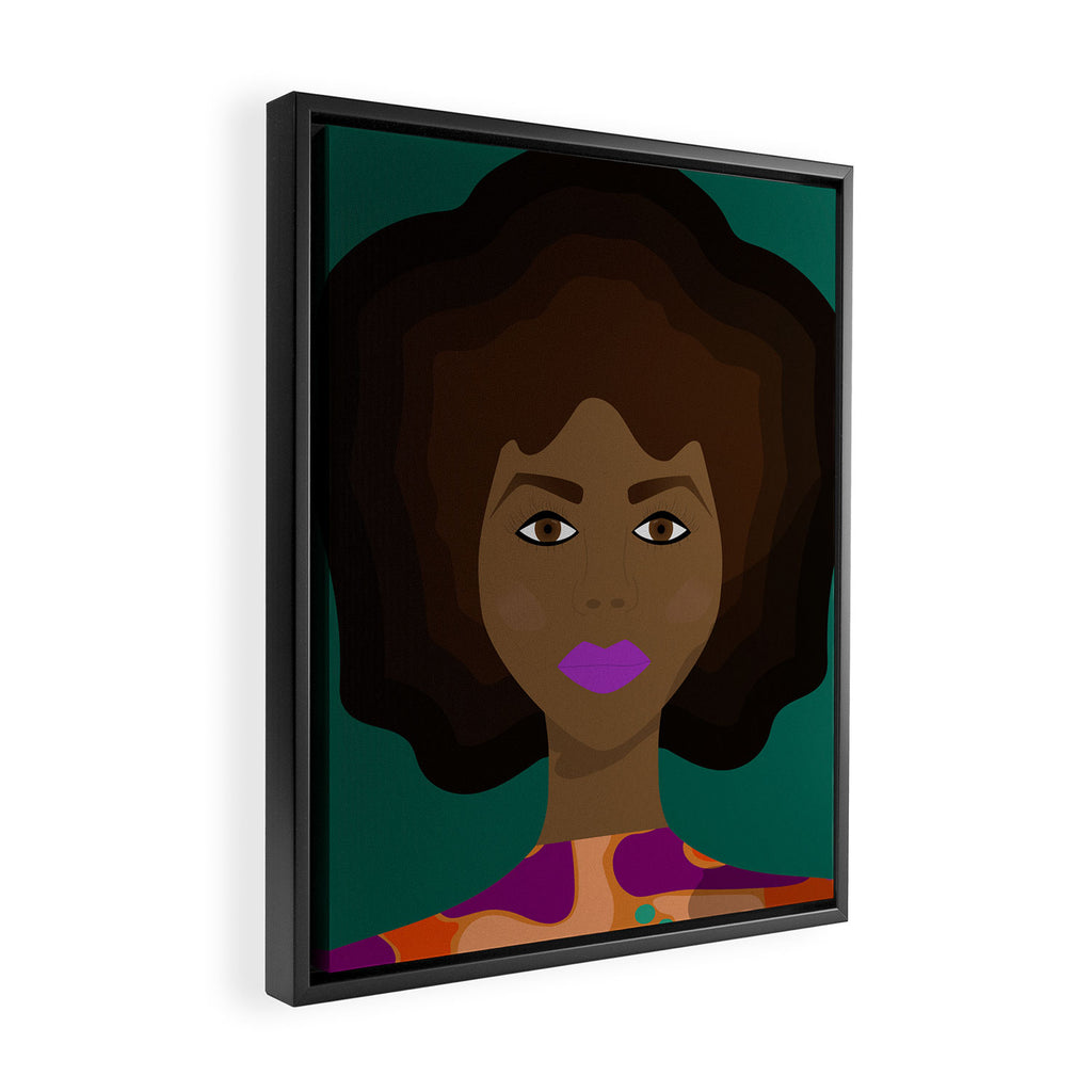 Fro melanin goddess Framed Canvas Print Gallery Image 2