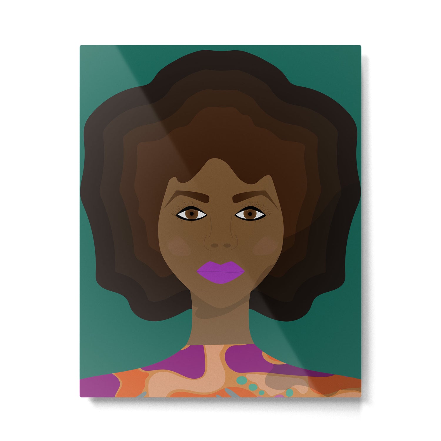 Fro melanin goddess Metal Print Gallery Image 4