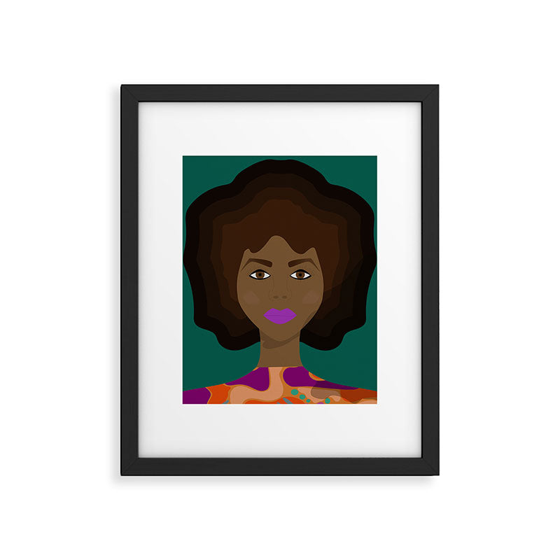 Fro melanin goddess Framed Art Print Gallery Image 5