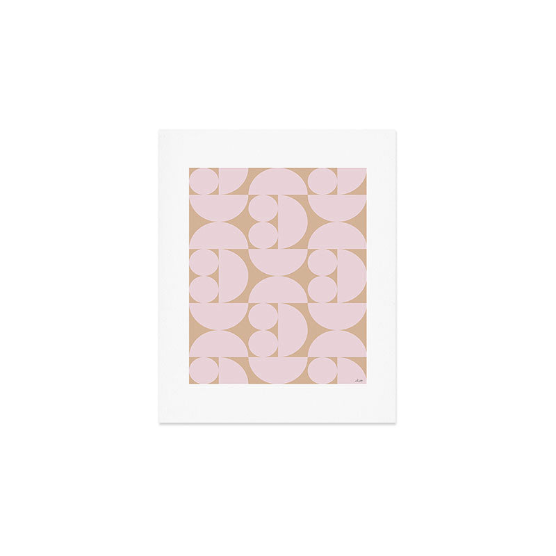 "Grapes and apple slices (pale pink)" Art Print Gallery Image 1