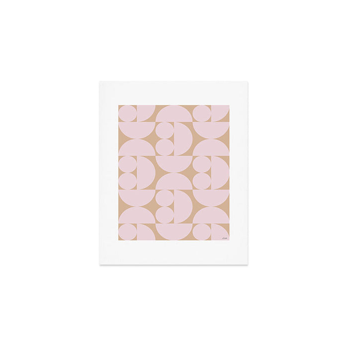 "Grapes and apple slices (pale pink)" Art Print Gallery Image 1