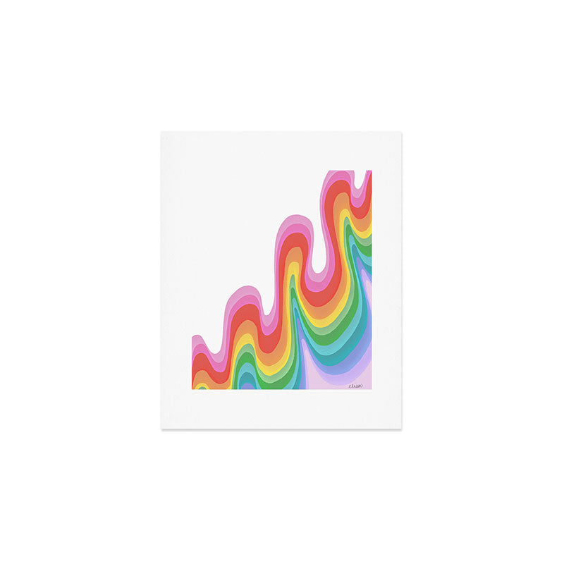 Groovy ribbon Art Print