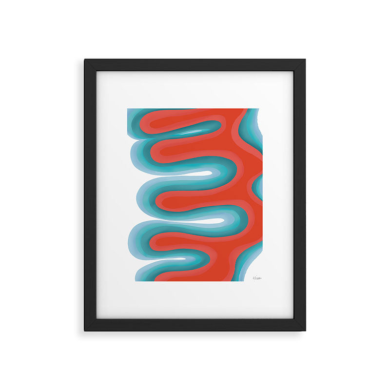 Radiating curves Framed Art Print Gallery Image 5