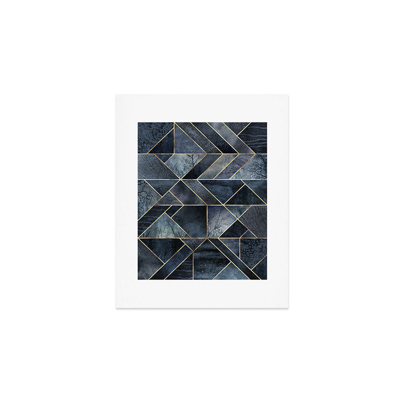 Abstract Nature - Dark Blue Art Print Gallery Image 1