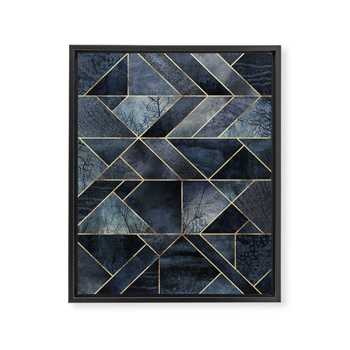 Abstract Nature - Dark Blue Framed Canvas Print Gallery Image 1