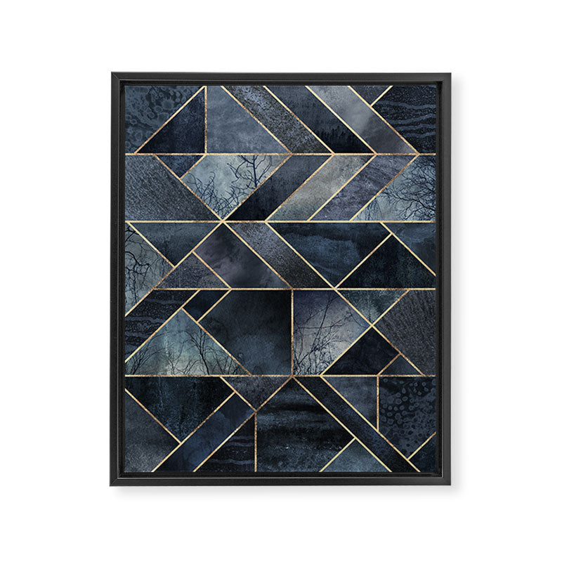 Abstract Nature - Dark Blue Framed Canvas Print Gallery Image 6