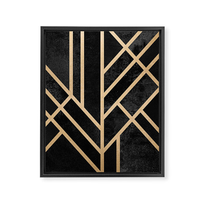 Art Deco Black Framed Canvas Print Gallery Image 1