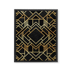 Art Deco Black Framed Canvas Print Gallery Image 8