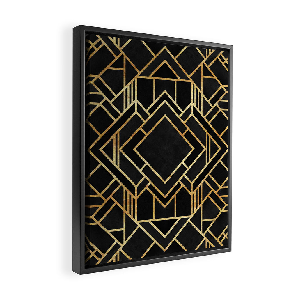 Art Deco Black Framed Canvas Print Gallery Image 2