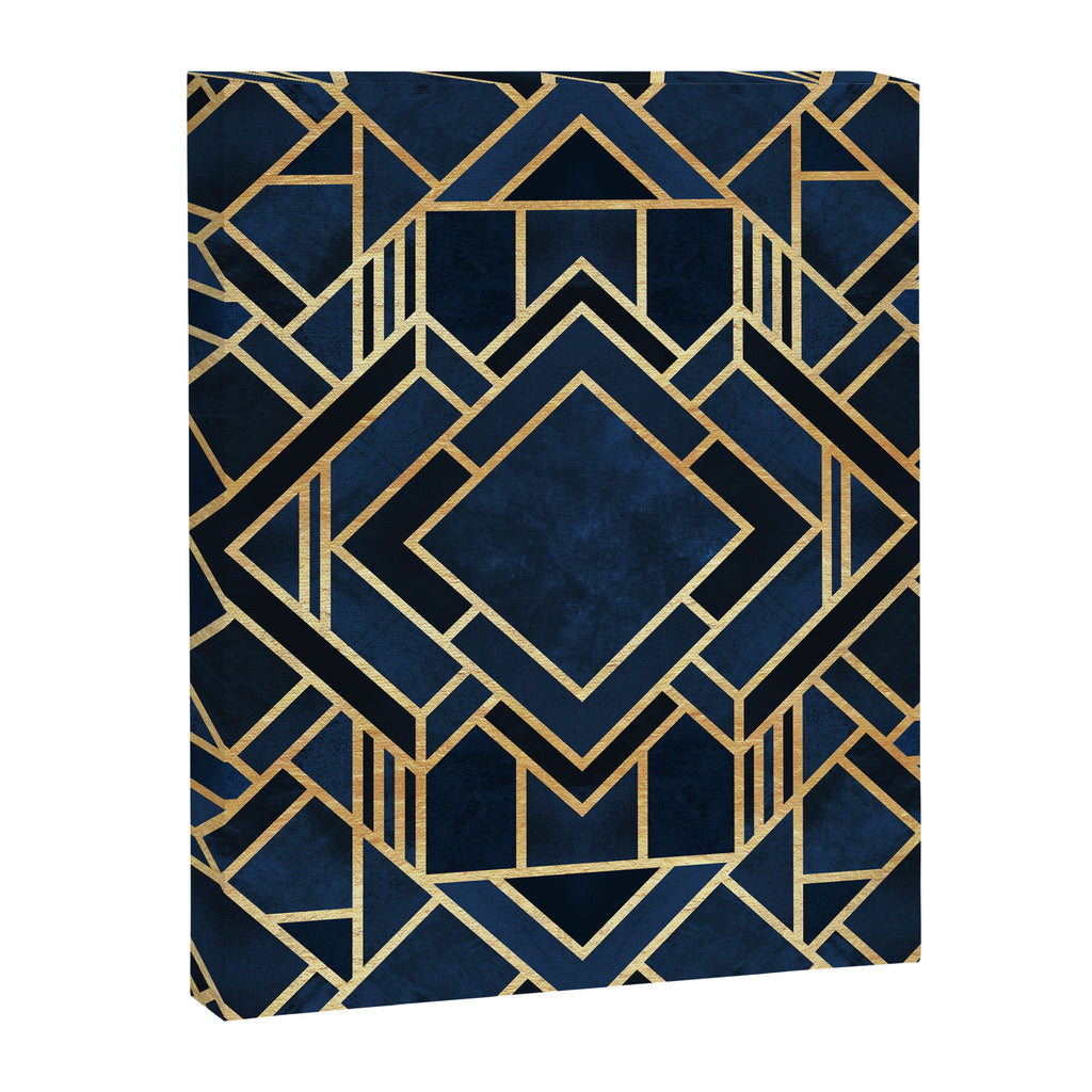 Art Deco Fancy Blue Canvas Print Gallery Image 8