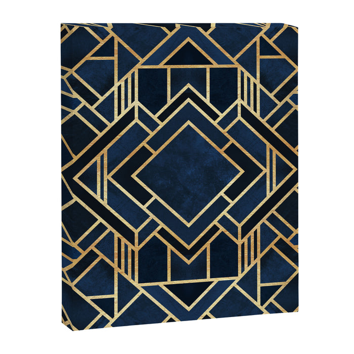Art Deco Fancy Blue Canvas Print Gallery Image 1