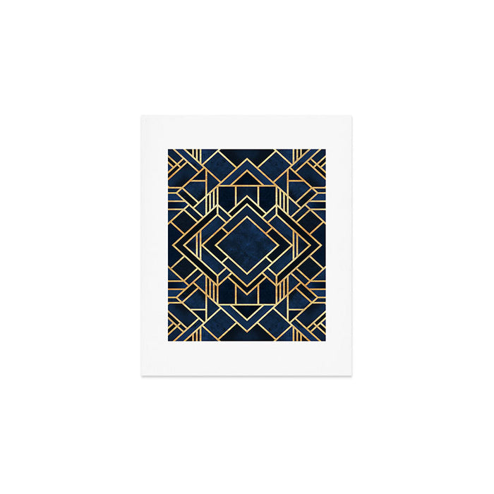 Art Deco Fancy Blue Art Print Gallery Image 1