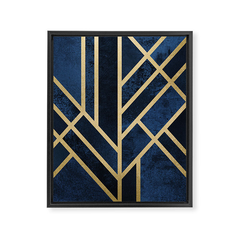 Art Deco Midnight Framed Canvas Print Gallery Image 8