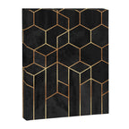 Black Hexagons Canvas Print Gallery Image 8