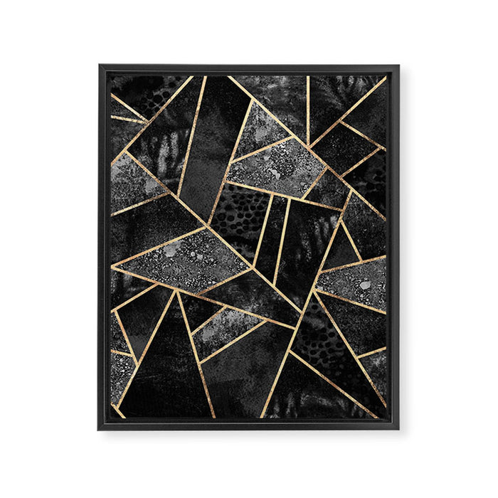 Black Stone 2 Framed Canvas Print Gallery Image 1