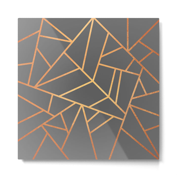 Copper And Grey Metal Print Gallery Image 1