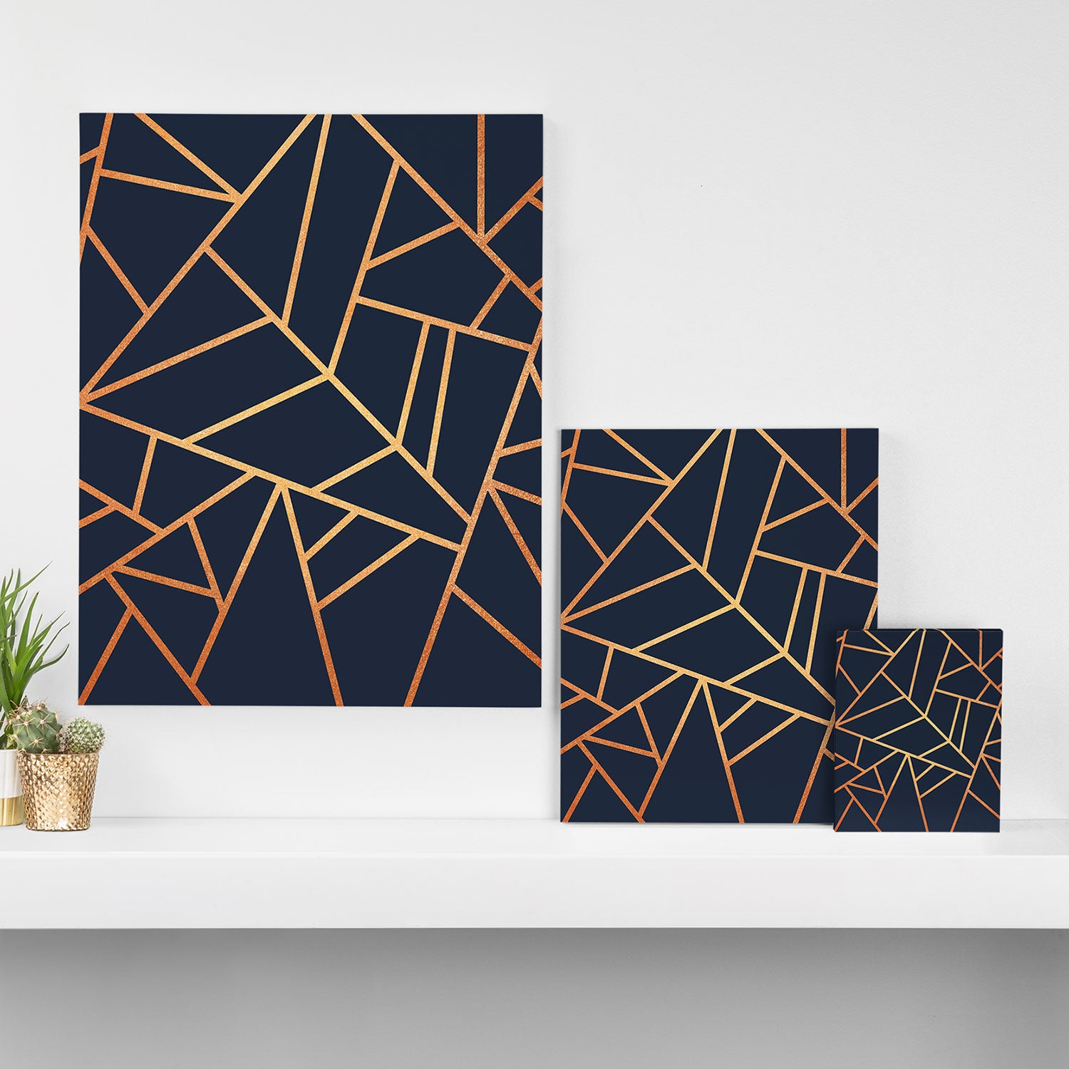 Copper and Midnight Navy Canvas Print Gallery Image 3