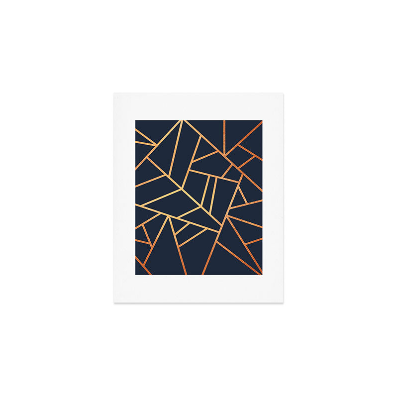 Copper and Midnight Navy Art Print Gallery Image 1