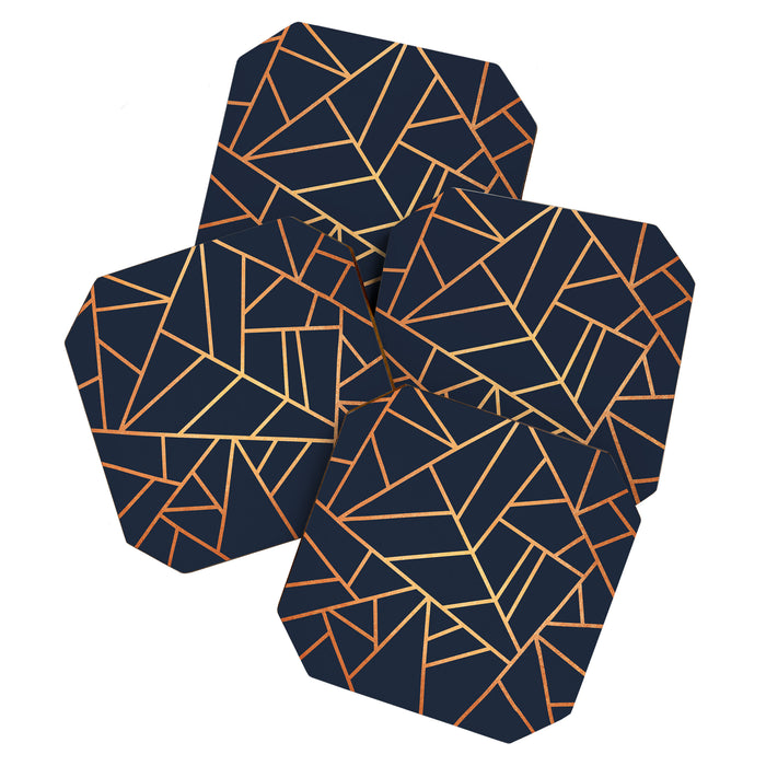 Copper and Midnight Navy Coaster Gallery Image 1