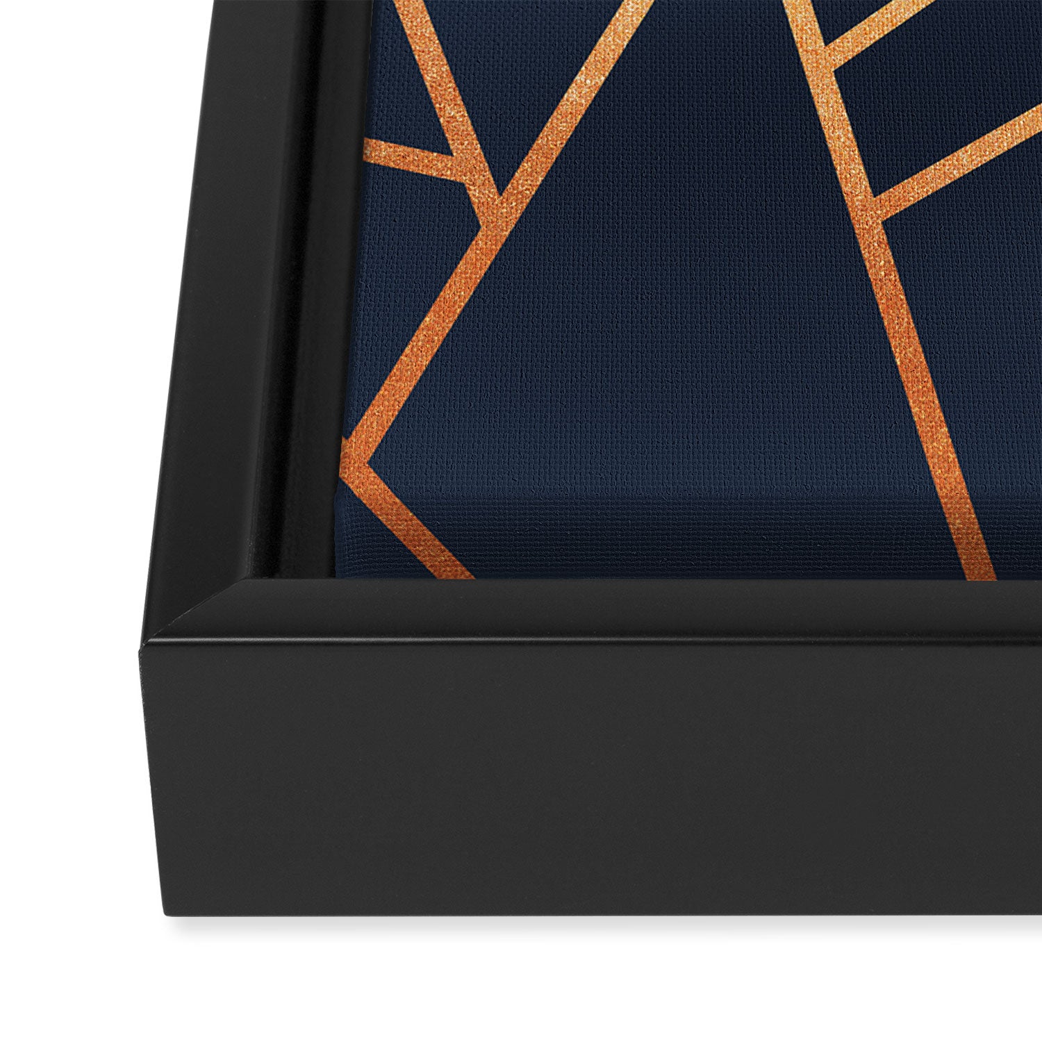 Copper and Midnight Navy Framed Canvas Print Gallery Image 3