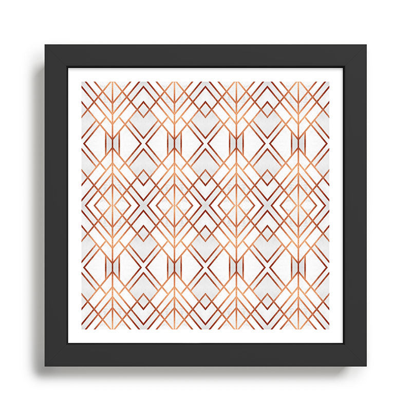 Copper Geo Framed Art Print Gallery Image 1