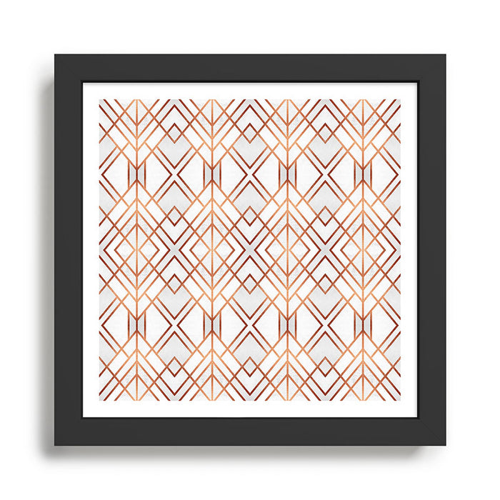 Copper Geo Framed Art Print Gallery Image 1