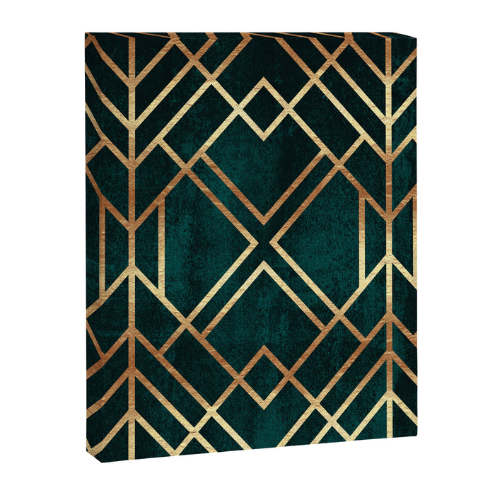 Dark Teal Geo Canvas Print Gallery Image 1