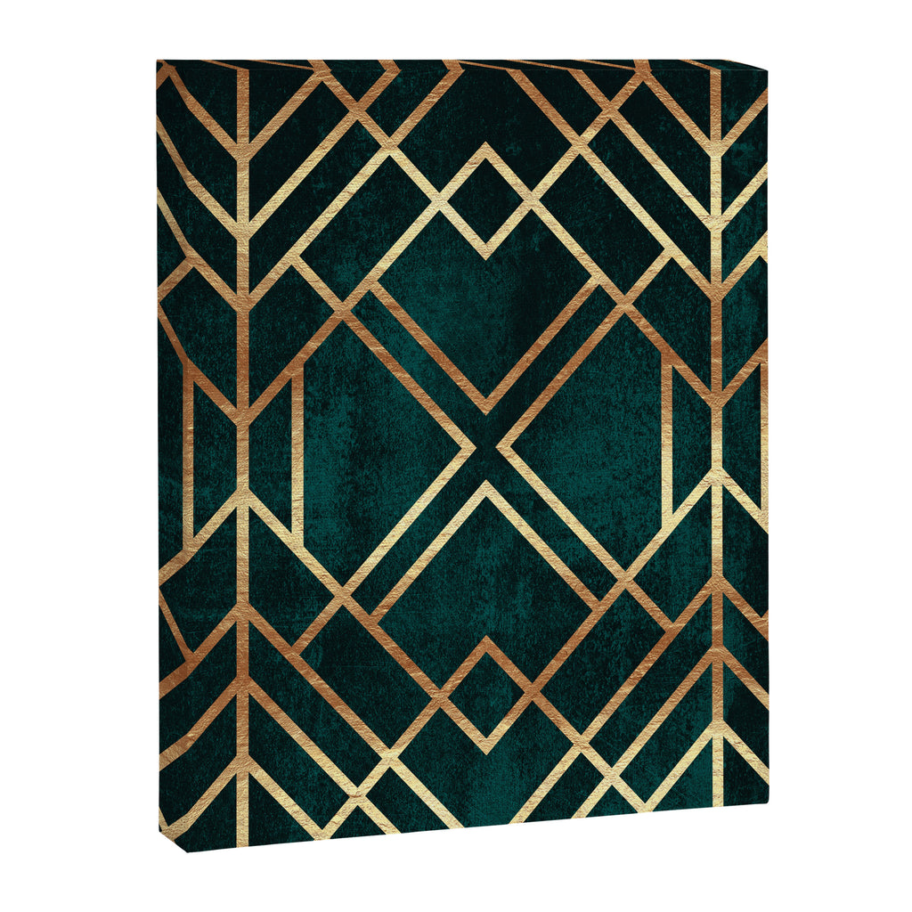 Dark Teal Geo Canvas Print Gallery Image 8
