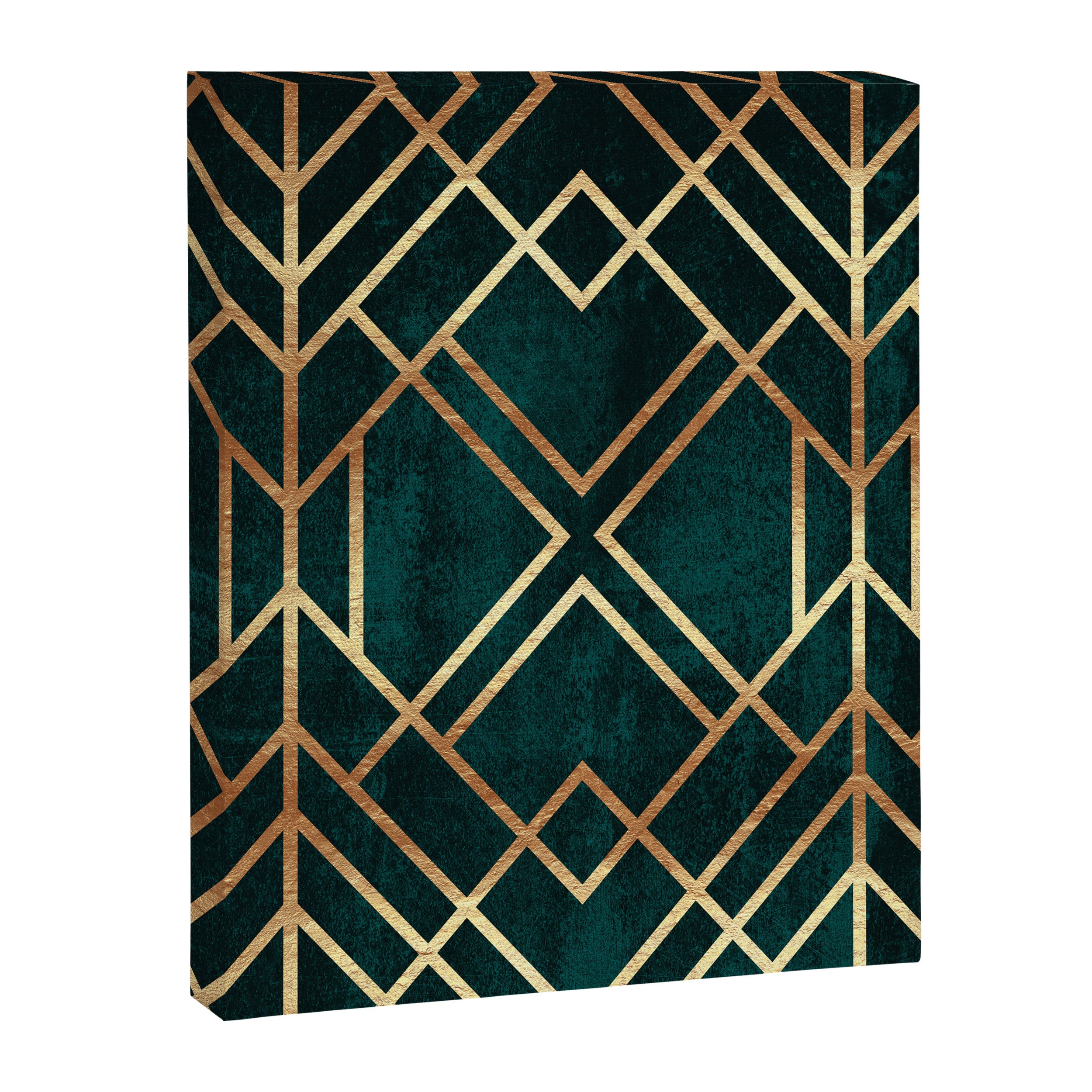 Dark Teal Geo Canvas Print Gallery Image 8