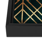 Dark Teal Geo Framed Canvas Print Gallery Image 3