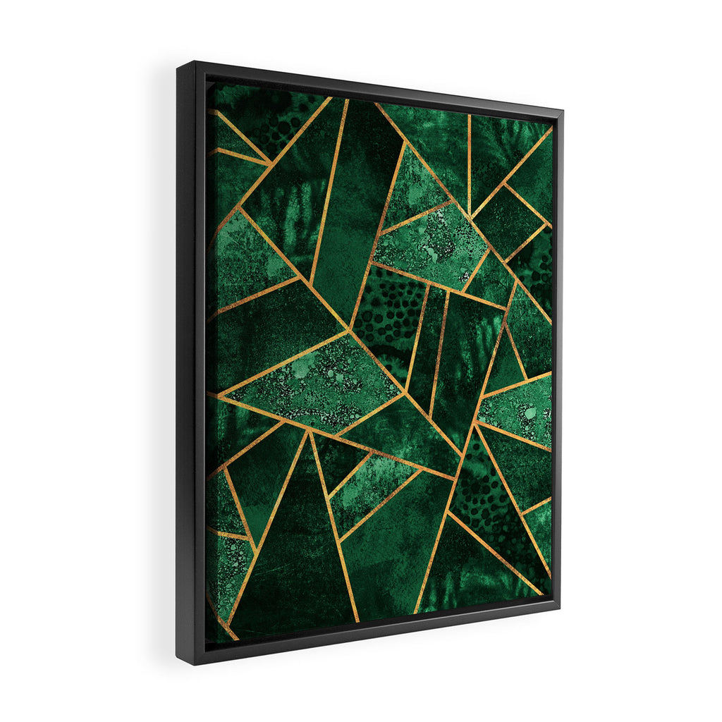 Deep Emerald Framed Canvas Print Gallery Image 2