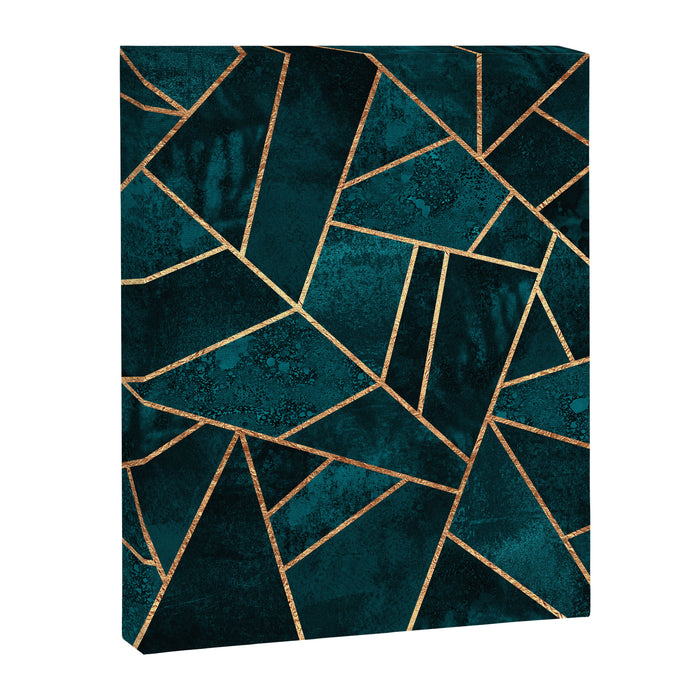 Deep Teal Stone Canvas Print Gallery Image 1
