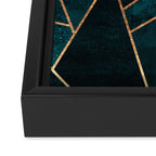 Deep Teal Stone Framed Canvas Print Gallery Image 3