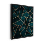 Deep Teal Stone Framed Canvas Print Gallery Image 2