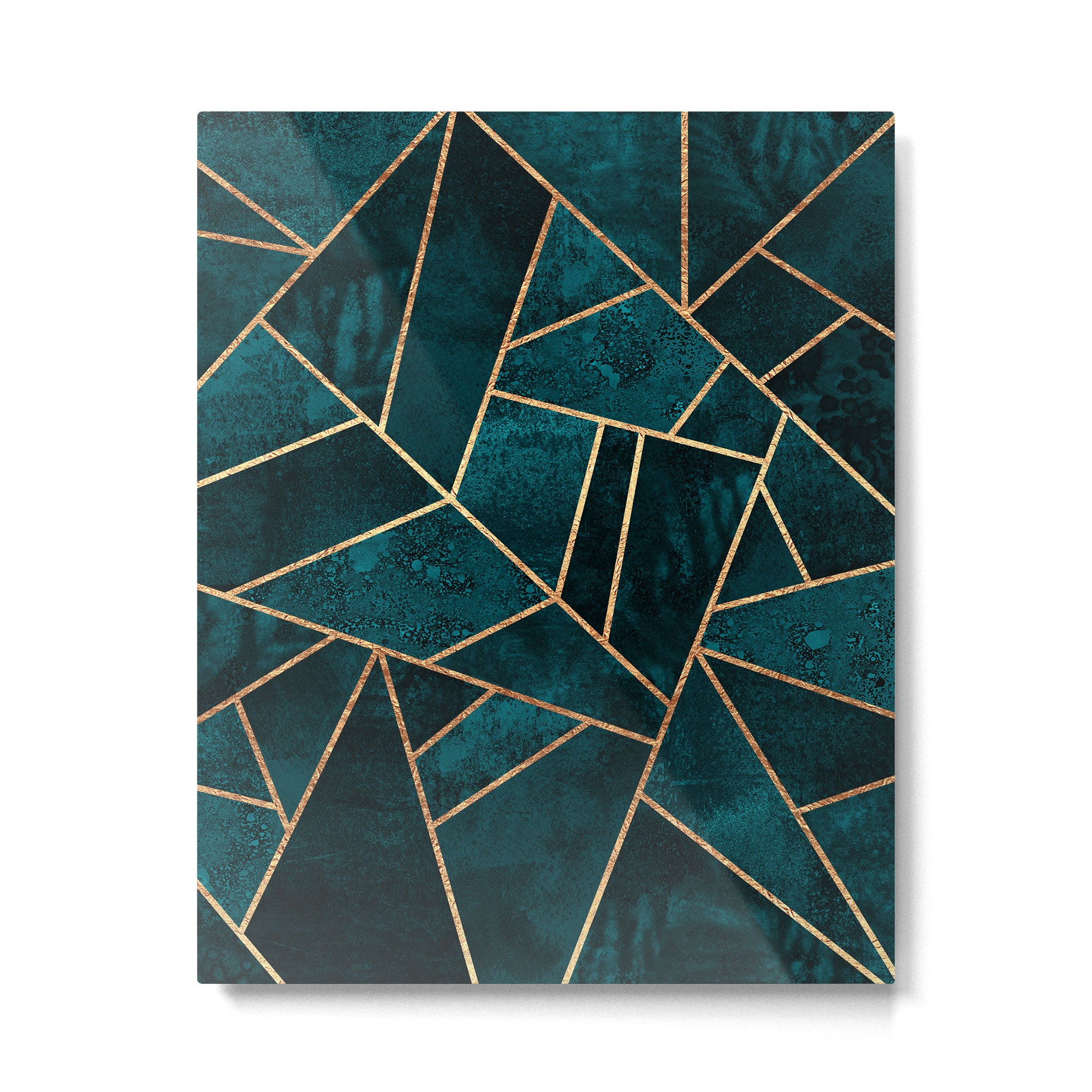 Deep Teal Stone Metal Print Gallery Image 6