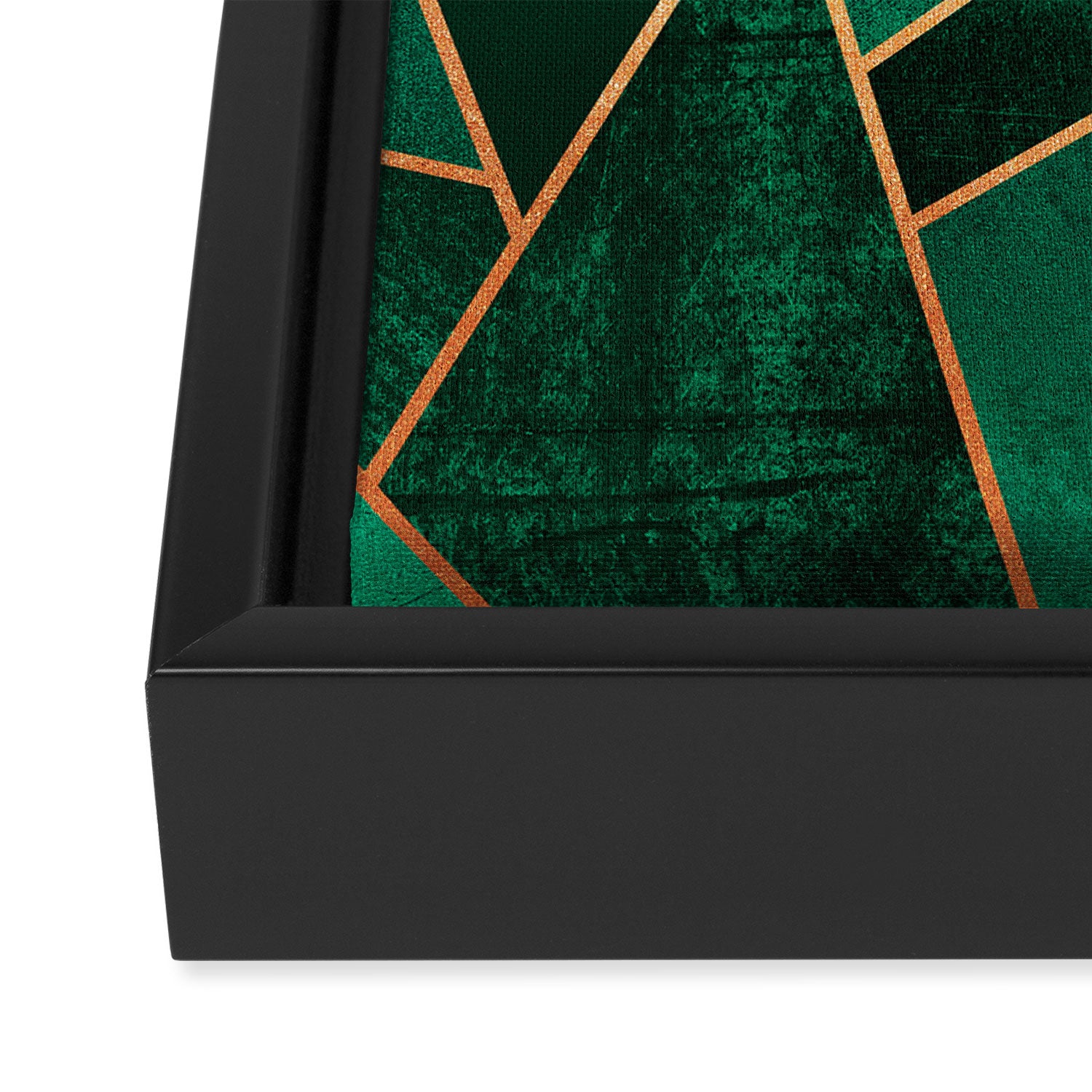 Emerald and Copper Framed Canvas Print Gallery Image 3