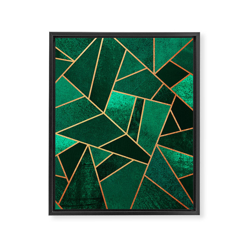 Emerald and Copper Framed Canvas Print Gallery Image 8