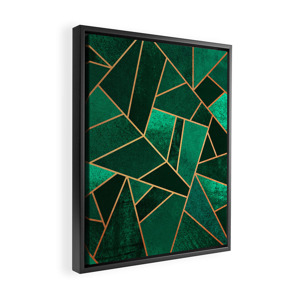 Emerald and Copper Framed Canvas Print Gallery Image 2